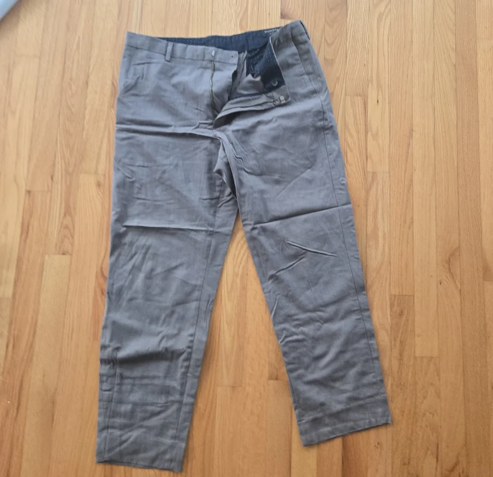 Men's Brown Dress Pants - Classic Straight Fit 34x30
